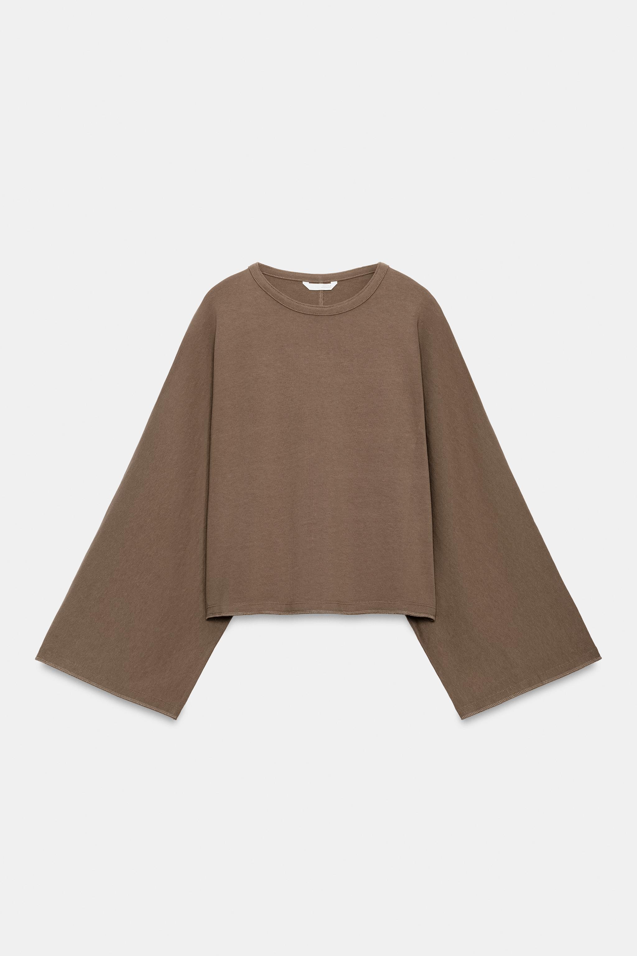 COTTON WIDE-SLEEVE T-SHIRT